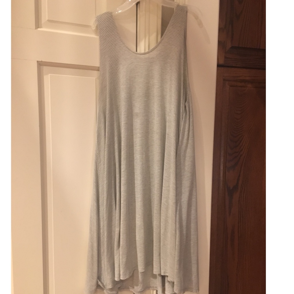 Heather striped sleeveless dress